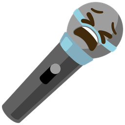 tired face and microphone