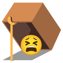 tired face and mouse trap