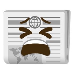 tired face and newspaper