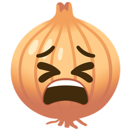 tired face and onion