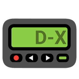 tired face and pager