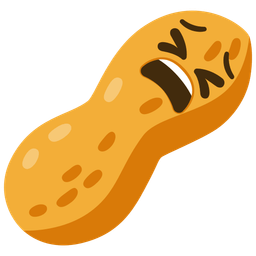 tired face and peanuts