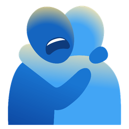 tired face and people hugging