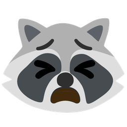 tired face and raccoon