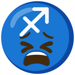 tired face and Sagittarius