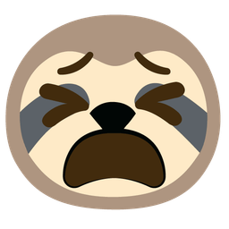 tired face and sloth