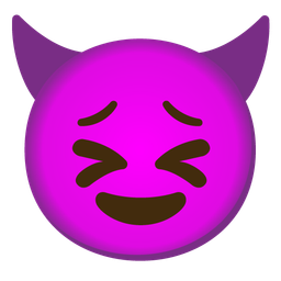 Tired face and Smiling face with horns