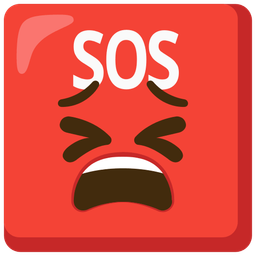 tired face and SOS button