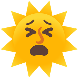 tired face and sun with face