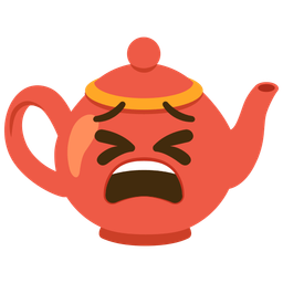 Tired face and Teapot