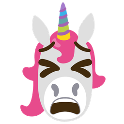 tired face and unicorn