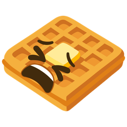 tired face and waffle