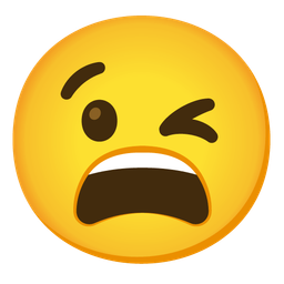 Tired face and Winking face