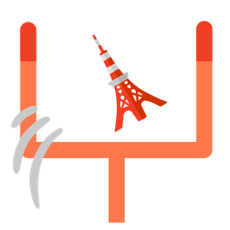 Tokyo tower and american football