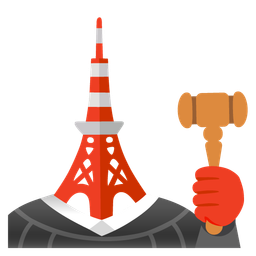 Tokyo tower and balance scale