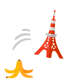 Tokyo tower and banana