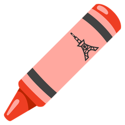 Tokyo tower and crayon