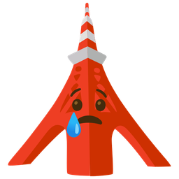 Tokyo tower and crying face