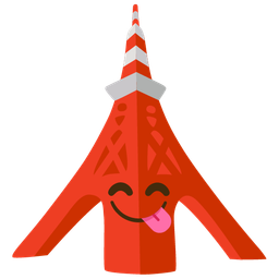 Tokyo tower and Face savoring food