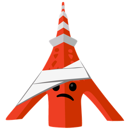 Tokyo tower and face with head-bandage