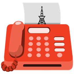 Tokyo tower and fax machine