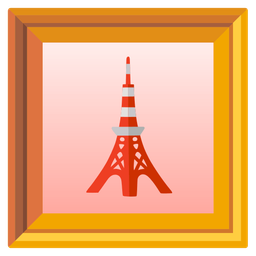 Tokyo tower and framed picture