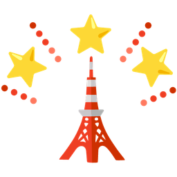 Tokyo tower and glowing star