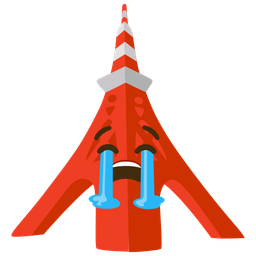 Tokyo tower and loudly crying face