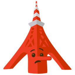 Tokyo tower and lying face