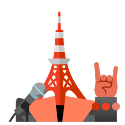 Tokyo tower and microphone
