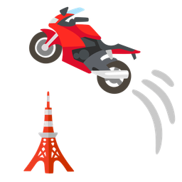 Tokyo tower and motorcycle