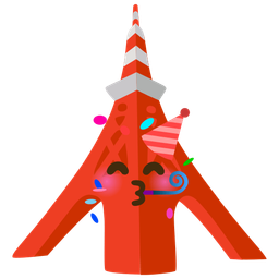 Tokyo tower and partying face