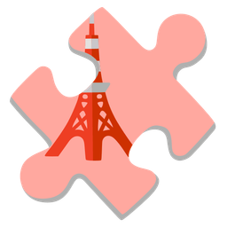 Tokyo tower and puzzle piece