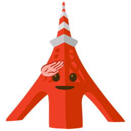 Tokyo tower and saluting face