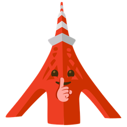 Tokyo tower and shushing face