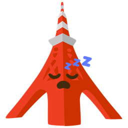 Tokyo tower and sleeping face
