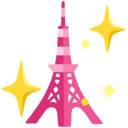 Tokyo tower and sparkling heart