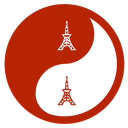 Tokyo tower and yin yang
