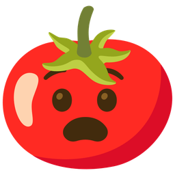 tomato and anguished face