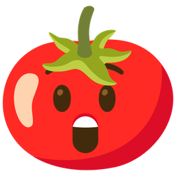 tomato and astonished face