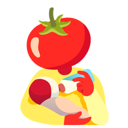 tomato and baby bottle