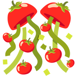 tomato and confetti ball