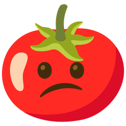 tomato and confused face