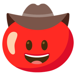 tomato and cowboy hat face