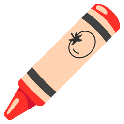 tomato and crayon
