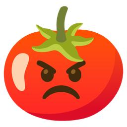 tomato and enraged face
