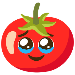 tomato and face holding back tears