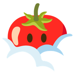 tomato and face in clouds