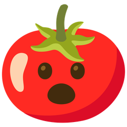 tomato and face with open mouth