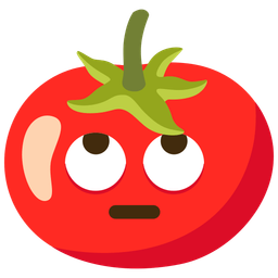 tomato and face with rolling eyes